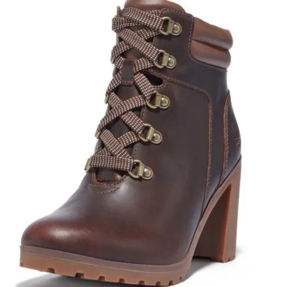 Timberland Women's Brown Allington Heeled Ankle Boots - Picture 7 of 10